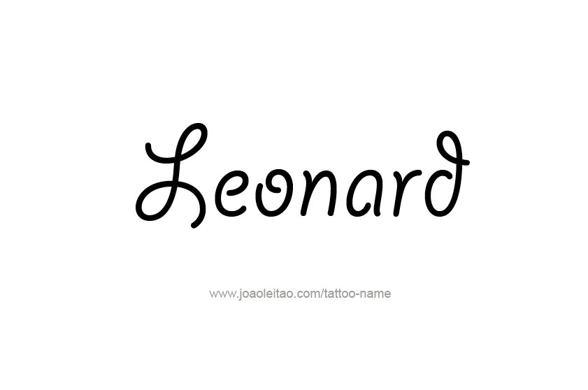 Tattoo Design  Name Leonard   