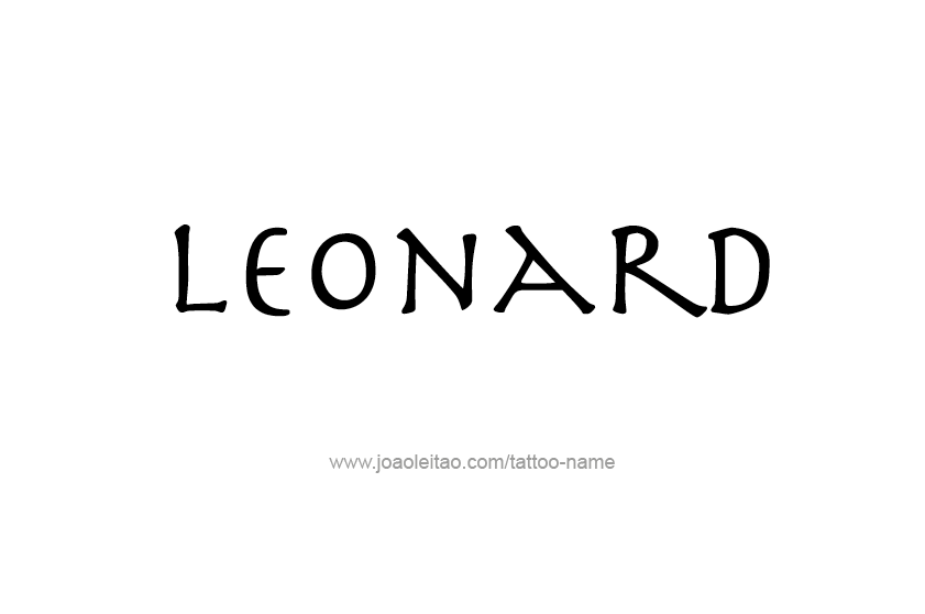 Tattoo Design  Name Leonard   