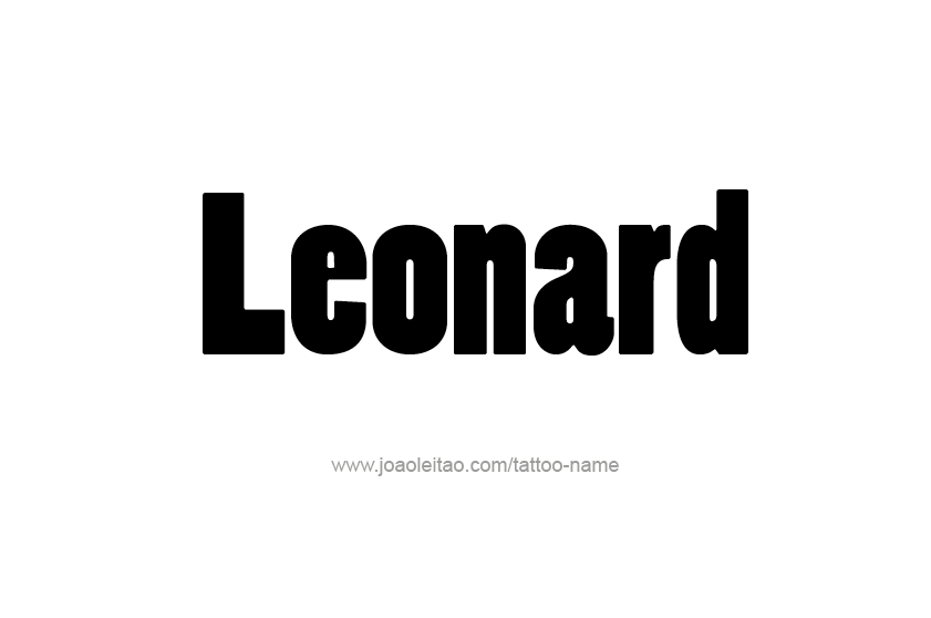 Tattoo Design  Name Leonard   