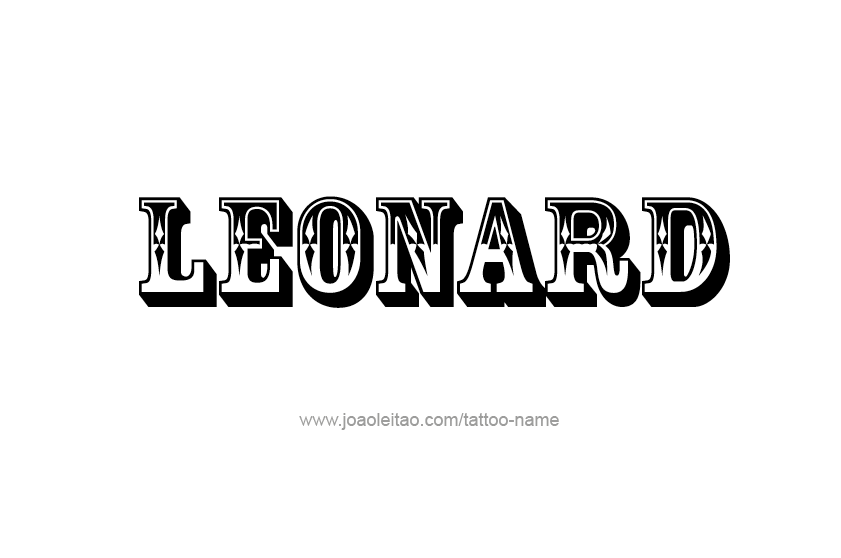 Tattoo Design  Name Leonard   