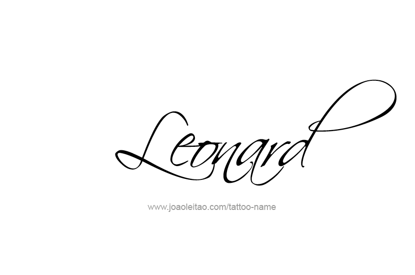 Tattoo Design  Name Leonard   