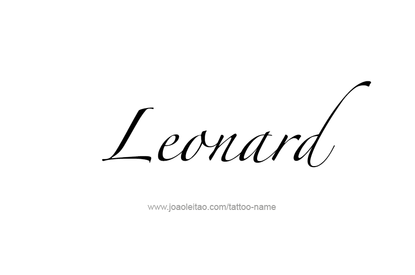 Tattoo Design  Name Leonard   