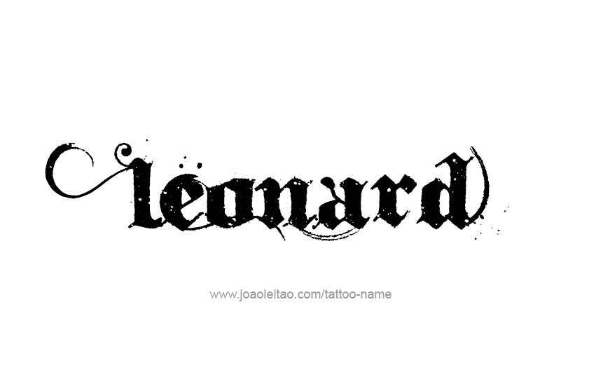 Tattoo Design  Name Leonard   