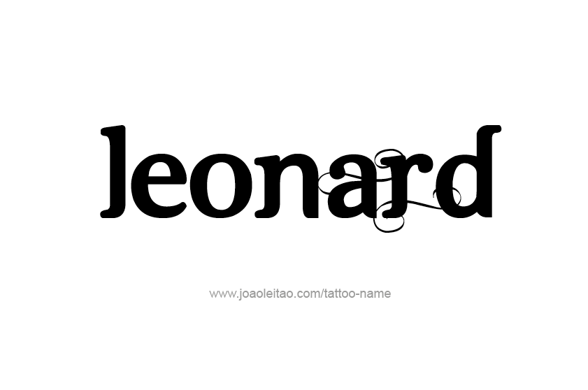 Tattoo Design  Name Leonard   