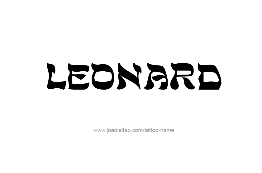 Tattoo Design  Name Leonard   