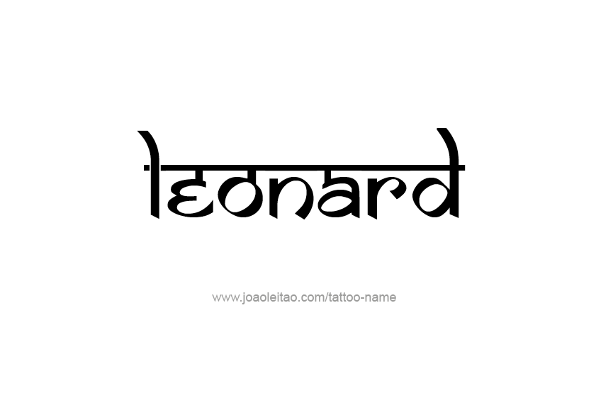 Tattoo Design  Name Leonard   