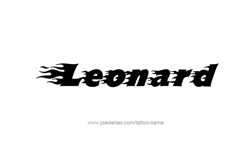 Tattoo Design  Name Leonard   