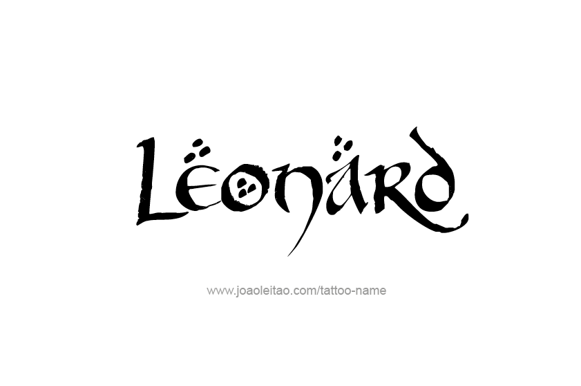 Tattoo Design  Name Leonard   