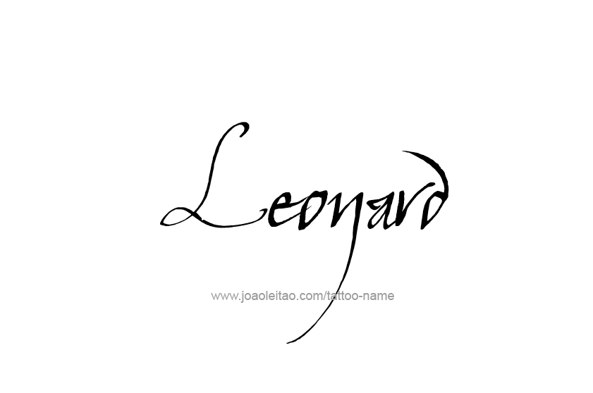 Tattoo Design  Name Leonard   