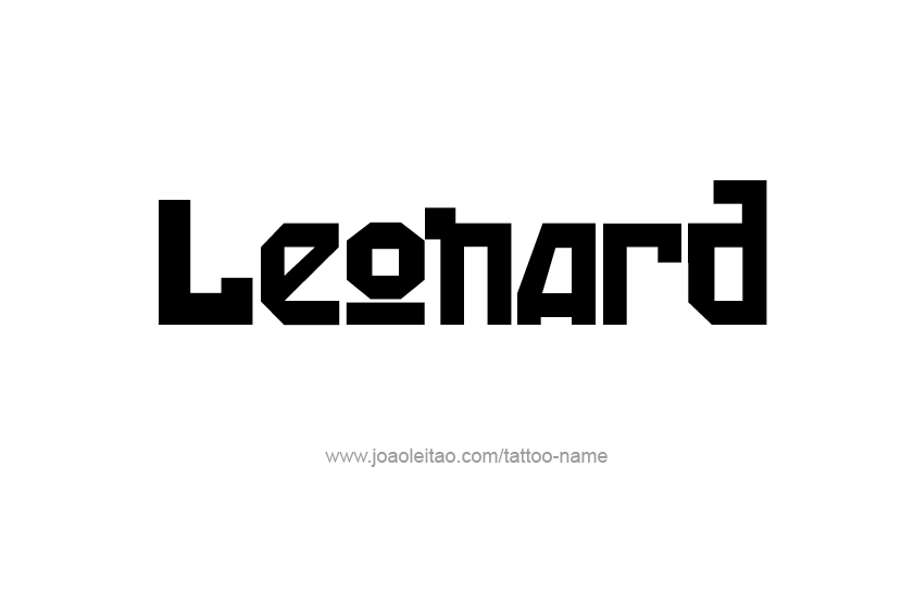 Tattoo Design  Name Leonard   