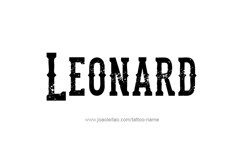 Tattoo Design  Name Leonard   