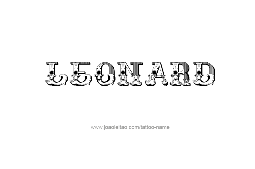 Tattoo Design  Name Leonard   