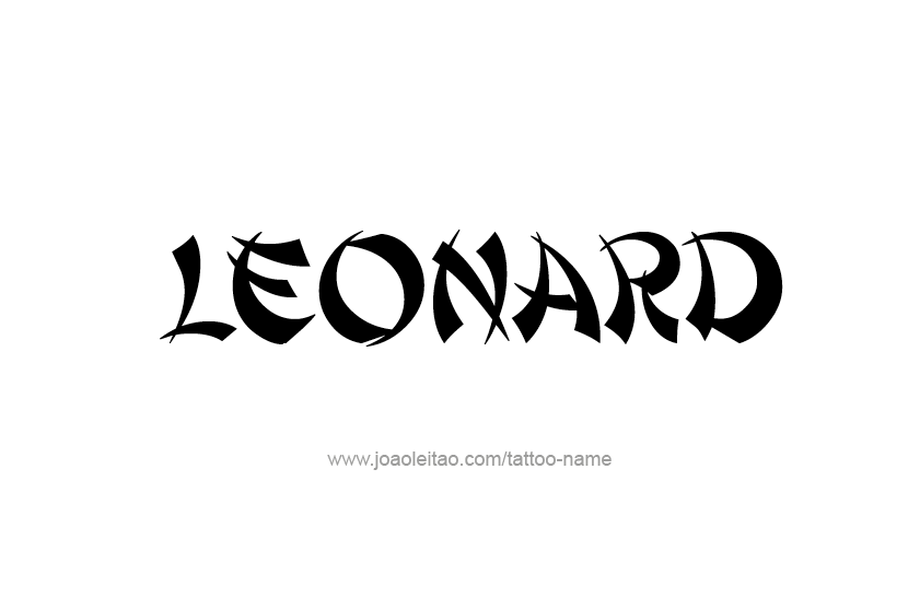 Tattoo Design  Name Leonard
