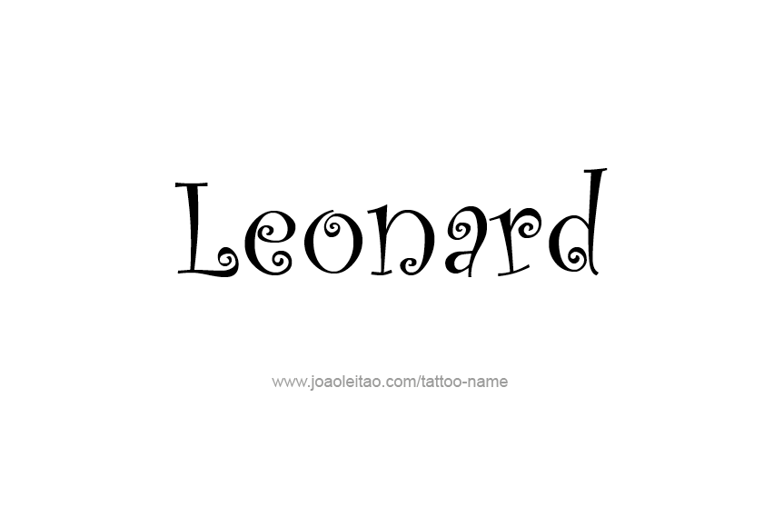 Tattoo Design  Name Leonard   