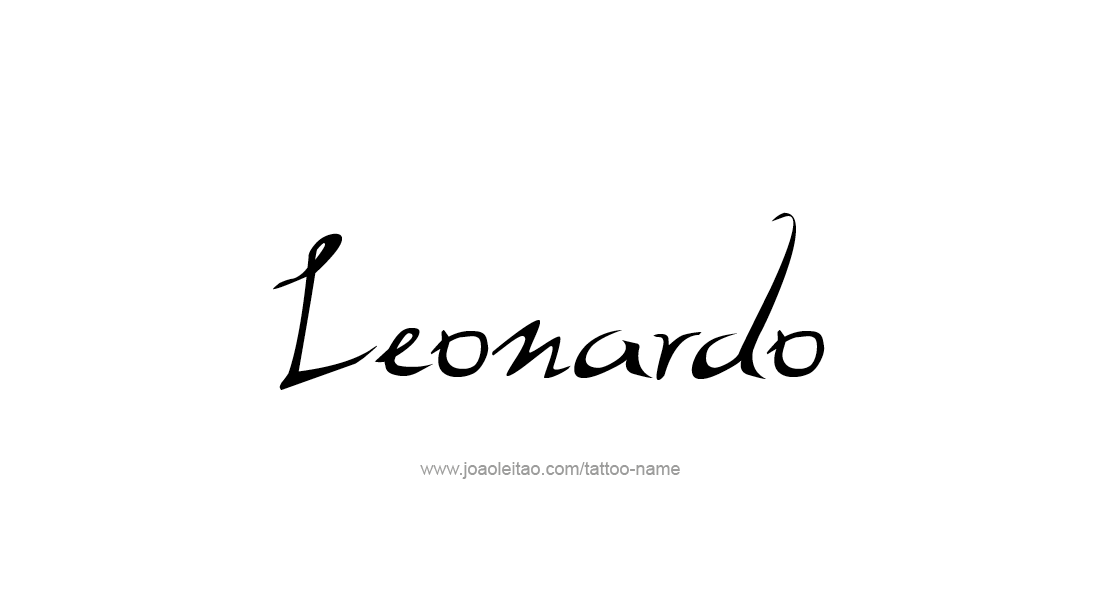 Tattoo Design  Name Leonardo   