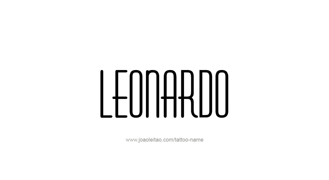 Tattoo Design  Name Leonardo   