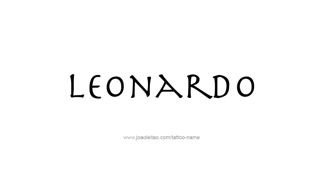 Tattoo Design  Name Leonardo   