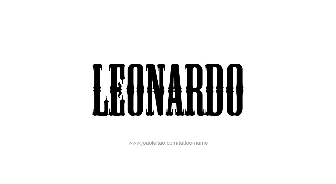 Tattoo Design  Name Leonardo   