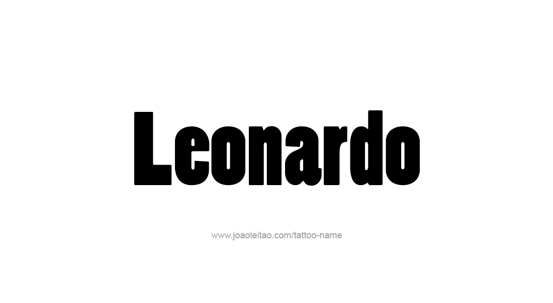 Tattoo Design  Name Leonardo   