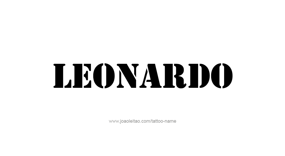 Tattoo Design  Name Leonardo   