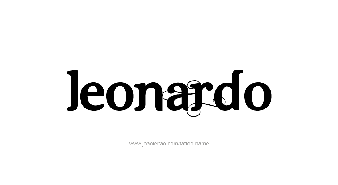 Tattoo Design  Name Leonardo   