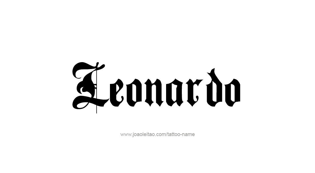 Tattoo Design  Name Leonardo   