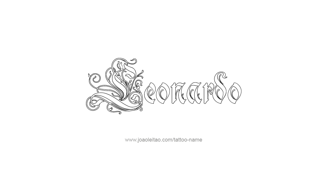 Leonardo Name Tattoo Designs