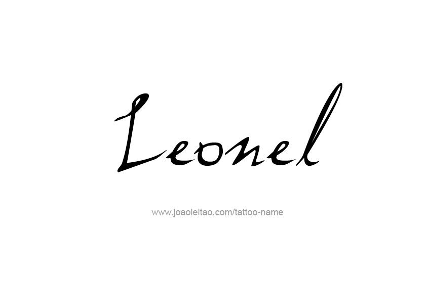 Tattoo Design  Name Leonel   