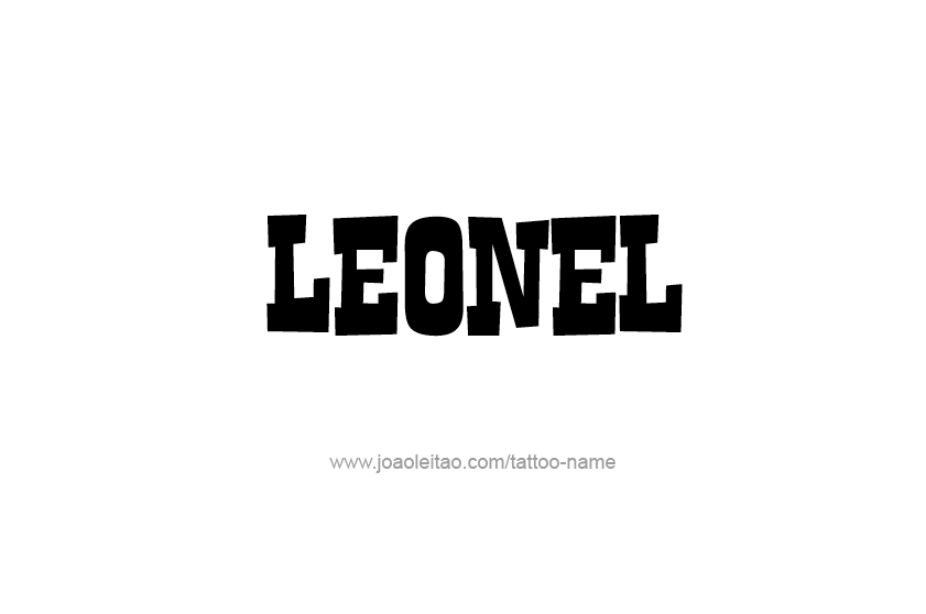 Tattoo Design  Name Leonel   