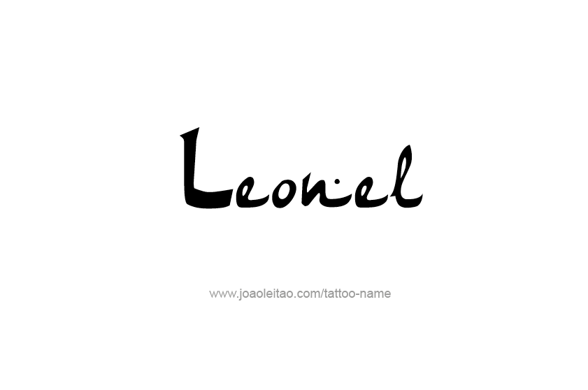 Tattoo Design Name Leonel