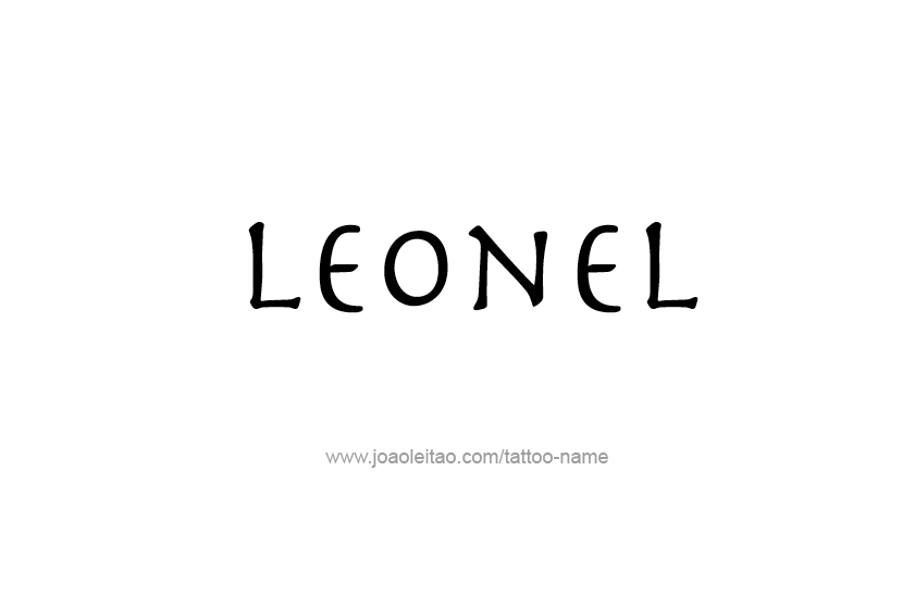 Tattoo Design  Name Leonel   