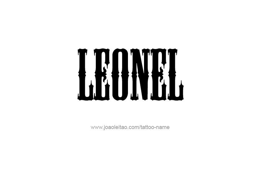 Tattoo Design  Name Leonel   