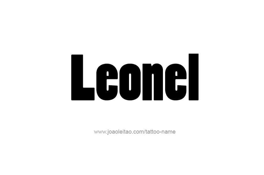 Tattoo Design  Name Leonel   