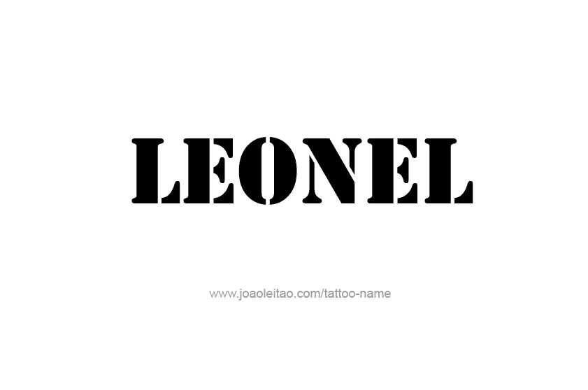 Tattoo Design  Name Leonel   