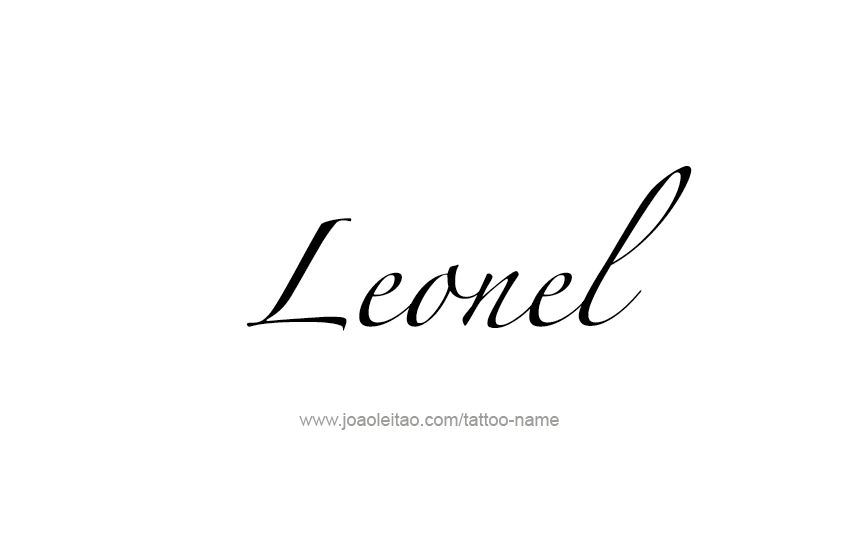 Tattoo Design  Name Leonel   