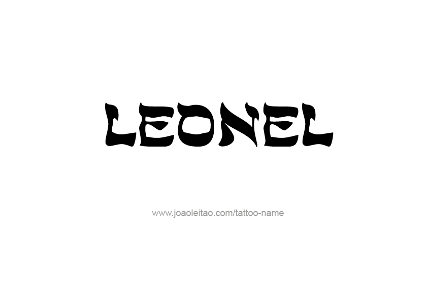 Tattoo Design  Name Leonel   