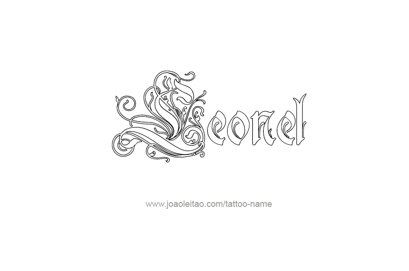 Tattoo Design  Name Leonel   