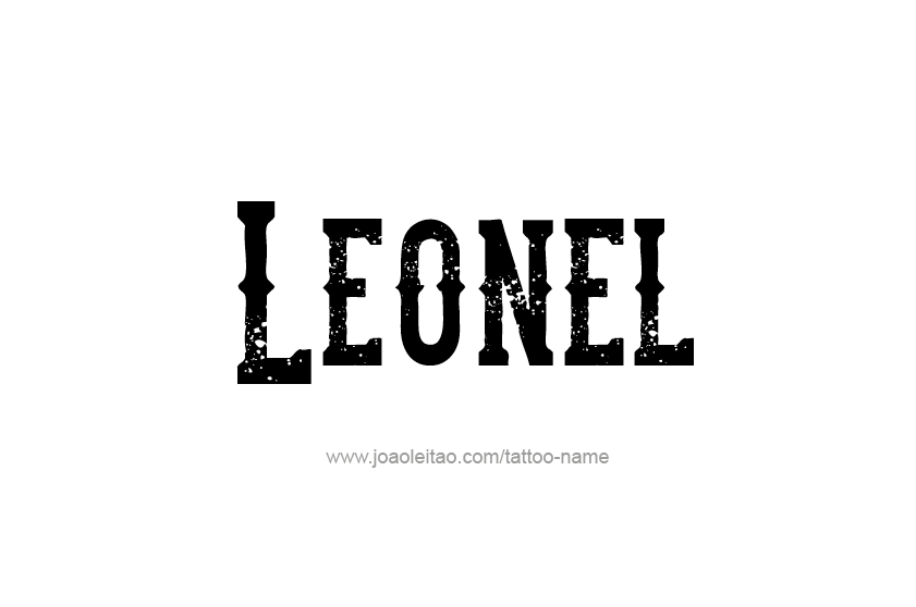 Tattoo Design  Name Leonel   