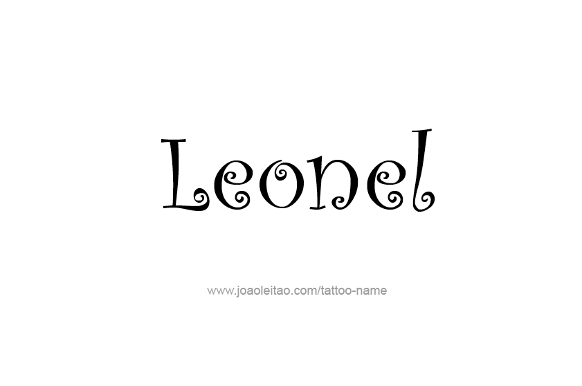 Tattoo Design  Name Leonel   