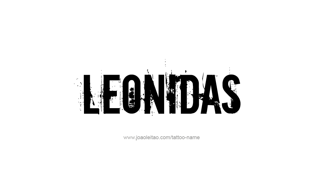 Leonidas Name Tattoo Designs