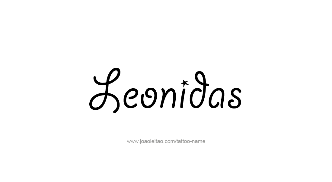 Tattoo Design  Name Leonidas   