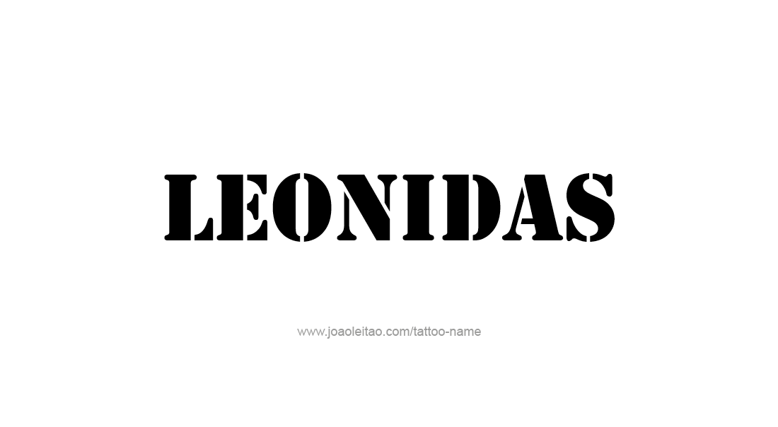 Tattoo Design  Name Leonidas   