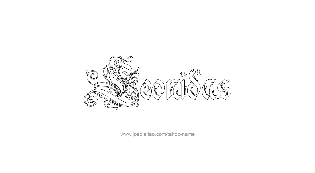 Tattoo Design  Name Leonidas   