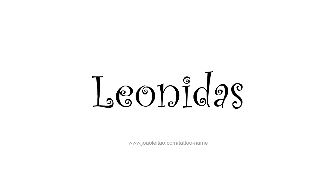 Tattoo Design  Name Leonidas   