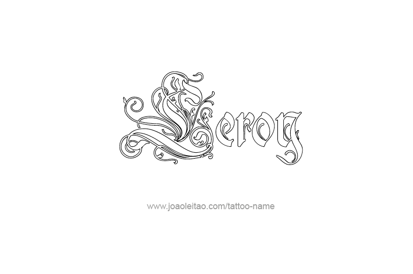 Tattoo Design  Name Leroy   