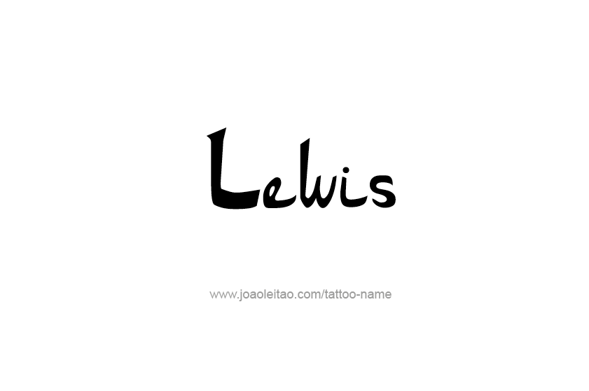 Tattoo Design  Name Lewis   