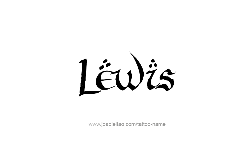 Tattoo Design  Name Lewis   