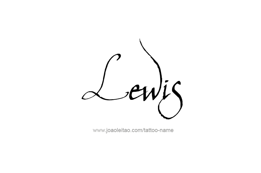 Tattoo Design  Name Lewis   