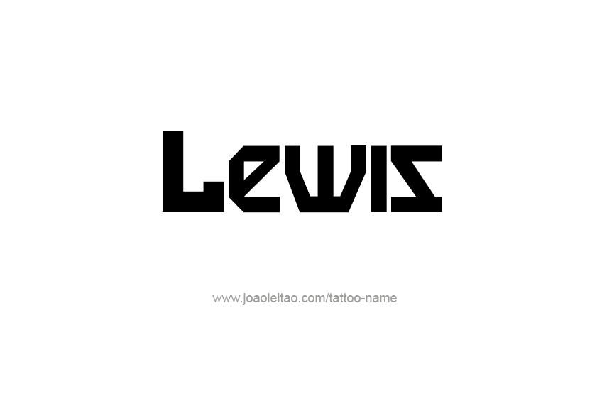 Tattoo Design  Name Lewis   