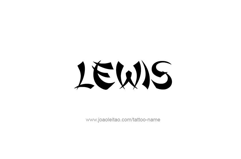 Tattoo Design  Name Lewis